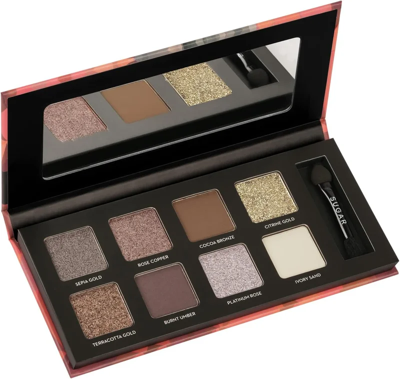 شوجر كوزماتيكس SUGAR Cosmetics Blend The Rules Eyeshadow Palette - 05 Willow (Brazen Browns)